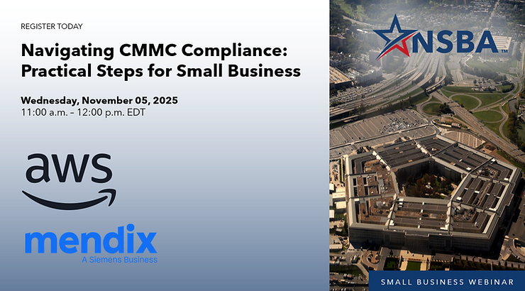 NSBA is privileged to support the Department of War (Department of Defense (DoD)) in its efforts of surveying small business on recent changes to the CMMC. 